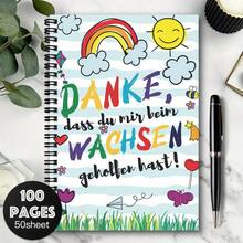 1pc German Rainbow Teacher Spiral Notebook, Office & School Supplies, Ideal Appreciation Gift For Educators, Suitable For Farewell, Graduation Or Birthday, Diary, Daily Planner - C - View 6