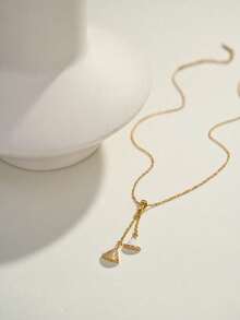 1 chiếc dây chuyền mạ vàng 18k, chất liệu đa năng, phù hợp cho các buổi hẹn hò, tụ họp, làm quà tặng và đeo hàng ngày. - Vàng - Xem 2