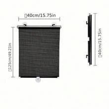 Suction Cup Blackout Curtains,Retractable Sunshade,Portable Blinds,Free-Perforated Sun Protection Roller Shade,Temporary Sunshade Windows Blinds - A - View 4