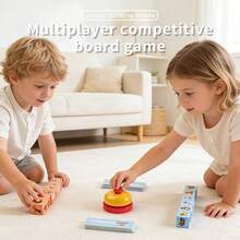 26pcs Alphabet Letter Spelling Word Game, Children's Bilingual Enlightenment Board Game, Educational Cognitive Building Blocks Matching Puzzle, Early Learning Thinking Skills Toy - Multicolor - View 5
