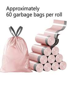 Drawstring Trash Bags, Small Size Garbage Bags, Suitable For Home, Office, Bedroom, Bathroom And Other Occasions, , Bedroom And Bathroom Trash Bags. Easily Manage Daily Trash, Keep Space Clean And Tidy, Say Goodbye To Troubles. - Multicolor - View 7