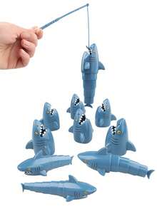 Fishing Battle Master Interactive Parent-Child Shark Tabletop Game Toy, Children's Educational Board Game, Baby Birthday Gift - Multicolor - View 11