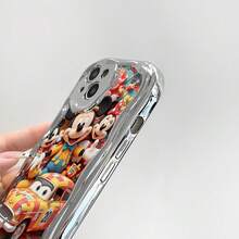 Officially Licensed Disney Mickey Mouse Phone Case, This Protective Phone Case Features A Classic Print Of Cheerful Mickey Mouse With His Iconic Round Ears And Bright Smile, Set Against A Vibrant Backdrop Decorated With Subtle Star And Polka Dot Accents, Made With Flexible, Durable TPU Material To Protect Against Everyday Scratches, Bumps, And Minor Impacts, With A Raised Camera Frame For Extra Lens Protection, Slim And Lightweight Construction That Adds Minimal Bulk And Fits Easily In Pockets And Bags, Compatible With IPhone 17, 16, 15, 14, 13, 12, 11 Pro Models, Making It A Timeless Choice For Mickey Fans And Disney Lovers, Ideal For Birthdays, Holidays, Or Any Special Occasion To Surprise Family And Friends - Bạc - Xem 6