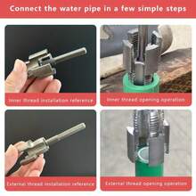 2-In-1 Pipe Threading Cutter - Multifunctional Metal Tool, Suitable For Plumbers And DIY Enthusiasts, Essential For Pipe Repair - Multicolor - View 11