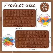1pc Silicone Mold, English Letter Shaped Fondant Chocolate Cookie Pudding Mold, Cake Decorating Mold, Resin Plaster Mold, Kitchen Supplies, Baking Tools, DIY Crafts - Chocolate Brown - View 13