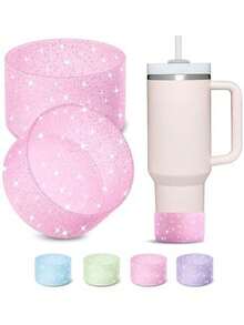 1 buah Pelindung Bawah dan Selongsong Cangkir Silikon, Tatakan Anti Selip Isolasi Panas 7,5 cm, Cocok untuk Gelas Ice Flow Flip 12/24oz & Gelas Sejenis, Tahan Air & Tahan Guncangan untuk Penggunaan Sehari-hari, Perjalanan & Pesta, Penutup Pelindung Bawah Cangkir Air Isolasi Panas - MultiWarna - View 1