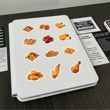 60pcs Crispy Fried Chicken Sticker Set, Waterproof PVC Stickers For Phone, Computer, Cup, Luggage, Durable And Residue-Free, Great Gift For Family And Friends - Multicolor - View 7