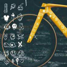 Launched A Set Of 21 Bicycle Frame Protection Stickers With A Fun Design For Mountain And Road Bike Forks. These UV Protection - 1 SET - View 4