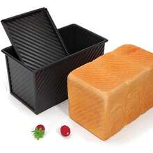 1 pièce Moule à pain en acier au carbone premium de 530 g - Revêtement anti-adhésif avec design texturé pour une croûte parfaite, idéal pour la cuisson de pain et gâteaux de Thanksgiving, forme rectangulaire - Multicolore - Voir 8
