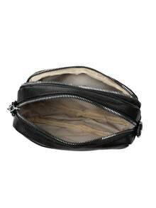 New Women's Crossbody Bag, Solid Color Letter Design, Litchi Texture PU Material, Bohemian Adjustable Detachable Strap, Shoulder/Crossbody Versatile Daily Handbag - Black - View 10