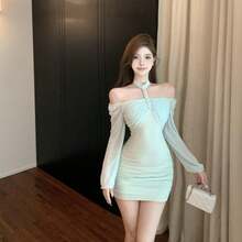 Women Active Dresses - Cyan Will Be Shipped First. - View 3