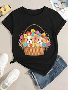Women T-Shirts - Black - View 2
