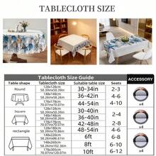 1 pieza Mantel de playa de poliéster 2D, estampado de estrella de mar azul y coral, redondo/rectangular, decoración náutica y de villa de playa para cocina, estilo casual para brunch y reuniones familiares en la playa, arreglo para patio trasero y balcón, estética de cafetería y tienda de playa, acento para sala de estar y comedor, uso diario en interiores y exteriores - Multicolor - Ver 15