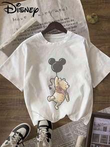 Disney Cartoon Simple Lines Cartoon Mouse Print T-Shirt, Suitable For Daily Wear, Easy To Wear In Summer, Micro-Elastic, Soft Round Neck Casual Daily Shirt, Round Neck Summer Sweatshirt, Both Men And Women, Loose Version, Holiday Gifts. -- Disneys Disneyland Paris The Magic Kingdom Disneyesque The House Of Mouse Mickey Mouse Empire Modest Summer Outfits Take That T Shirt Summer Coord Tops For Women Summer Summer Clothes Women Summer Clothes Summer Tops Summer Tops Women Summer Co Ord Summer Top Summer Outfits White Top Black Top Holiday Outfits For Women  Tops For Women Summer Holiday Gifts Valentine's Day Gifts Earth Day Gifts Oktoberfest Gifts Summer Bank Holiday Gifts - 白色 - 查看 1
