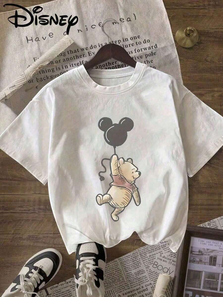 Disney Cartoon Simple Lines Cartoon Mouse Print T-Shirt, Suitable For Daily Wear, Easy To Wear In Summer, Micro-Elastic, Soft Round Neck Casual Daily Shirt, Round Neck Summer Sweatshirt, Both Men And Women, Loose Version, Holiday Gifts. -- Disneys Disneyland Paris The Magic Kingdom Disneyesque The House Of Mouse Mickey Mouse Empire Modest Summer Outfits Take That T Shirt Summer Coord Tops For Women Summer Summer Clothes Women Summer Clothes Summer Tops Summer Tops Women Summer Co Ord Summer Top Summer Outfits White Top Black Top Holiday Outfits For Women  Tops For Women Summer Holiday Gifts Valentine's Day Gifts Earth Day Gifts Oktoberfest Gifts Summer Bank Holiday Gifts - 白色 - 查看 1