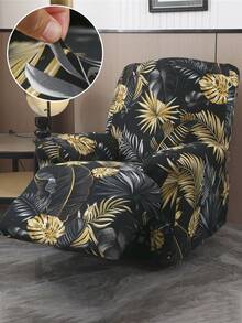 4/6/8 pcs Sarung Sofa Elastis Motif Tanaman, Anti Debu dan Anti Kotoran, Cocok untuk Ruang Tamu, Kantor, Dekorasi Rumah - Emas - View 3