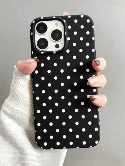 Funda de teléfono de silicona suave con diseño de estampado de lunares clásico y de moda, compatible con Apple 16/16 Pro/16 Plus, 15/15 Plus/15 Pro/15 Pro Max, 17/17 Pro/17 Pro Max, 12/13 Mini, 13/13 Pro Max, 11/11 Pro Max, 12 Pro Max. Textura delicada, adecuada como regalo para amigos, compañeros de clase o parejas, también adecuada para uso diario.
