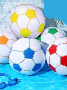 1pc/6pcs Vibrant High-Density PVC Beach Balls, Suitable For Family And Party Enthusiasts, Lightweight Streamlined Design For Wave Playing, Enhanced Seamless Construction, Applicable For Outdoor Picnic Games, Multipurpose Inflatable Party Decor, Backyard Water Fun Accessories, Beach/Pond Toys, Swimming Pool Inflatables, Essential For Vacation - A - View 2