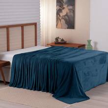 Microfiber Blanket Throw 2.40m X 2.00m Sofa Decoration For Couples - 藏蓝色 - 查看 5