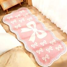 1pc Butterfly Print Carpet, Soft Washable Faux Wool Rug, New Bedside Decor Carpet, Minimalist Style, Suitable For Bedroom, Indoor, Living Room, Office, Home Decor, Holiday Decoration - Multicolor - View 1
