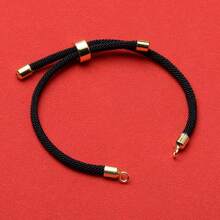 1pc Colorful Lucky DIY Bracelet, Braided Double-Loop Bracelet Accessory Suitable For Connector, Pendant, Bracelet - Multicolor - View 5