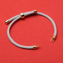 1pc Colorful Lucky DIY Bracelet, Braided Double-Loop Bracelet Accessory Suitable For Connector, Pendant, Bracelet - Multicolor - View 11
