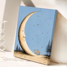 1/3pcs Moon And Deer Themed Kids Room Wall Art, Whimsical Fox Art Print | Dreamy Decor, Fairy Tale Rabbit Themed Kids Room Wall Art | Whimsical Starry Sky Wall Decor. Starry Sky Forest Themed Kids Room Decoration,Canvas Wall Art Posters For Room Home Decor Room Decor AestheticOptional Frame Room DecorRoom Decoration Stuff Wall Decor Bedroom Decor Baby Room Decoration Living Room Decor Office Decor - Multicolor - View 8