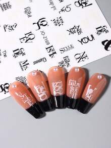 2件組簡約英文字母美甲貼紙 黑白 Love 字母單字 夏季美甲貼花哥德風 Y2K 簡約美甲飾品 婚禮/節日派對美甲裝飾 美甲用品 - 黑與白 - 查看 4