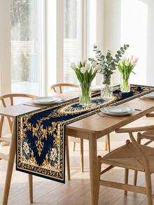 1 Buah Taplak Meja Motif Bunga Elegan, Taplak Meja Persegi Panjang Poliester Abstrak Modern Anti-Selip untuk Dekorasi Sehari-hari, Liburan, Pernikahan, Hiasan Meja Tengah, Dekorasi Rumah, Taplak Meja untuk Dekorasi Pernikahan dan Ulang Tahun, Perlengkapan Pesta Pernikahan - MultiWarna - View 21