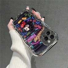 Officially Licensed Disney Mickey Mouse Phone Case, This Protective Phone Case Features A Classic Print Of Cheerful Mickey Mouse With His Iconic Round Ears And Bright Smile, Set Against A Vibrant Backdrop Decorated With Subtle Star And Polka Dot Accents, Made With Flexible, Durable TPU Material To Protect Against Everyday Scratches, Bumps, And Minor Impacts, With A Raised Camera Frame For Extra Lens Protection, Slim And Lightweight Construction That Adds Minimal Bulk And Fits Easily In Pockets And Bags, Compatible With IPhone 17, 16, 15, 14, 13, 12, 11 Pro Models, Making It A Timeless Choice For Mickey Fans And Disney Lovers, Ideal For Birthdays, Holidays, Or Any Special Occasion To Surprise Family And Friends - Bạc - Xem 3