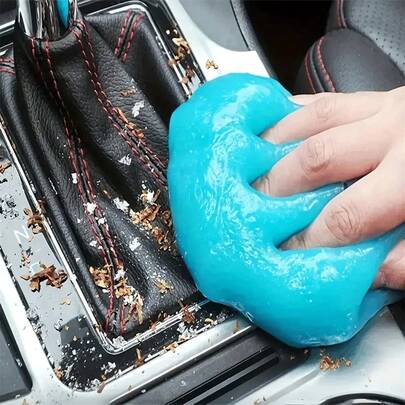 1 pieza Gel de limpieza mágico, removedor de polvo reutilizable, limpiador pegajoso para teclado, limpiador universal para detalles del interior del automóvil, masilla para ranuras de laptop, rejillas de aire, grietas del hogar y oficina, herramienta de limpieza suave y adhesiva