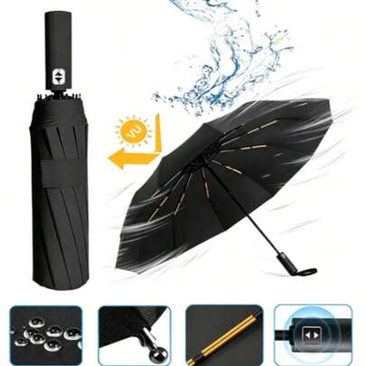 Paraguas, Paraguas de Bolsillo, Tanto Sombrilla Protección UV Como Sombrillas para Lluvia, Paraguas Plegable con 8 Varillas, Pequeño y Portátil.