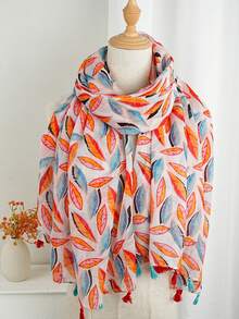 1 Stück modischer Ditsy Blumen Schal für Frauen, 180*85cm Schal geeignet für Reisen & Alltag, Polyester Casual Kopftuch, Klimaanlagen Umhang, Accessoires, Urlaub - Verschiedenfarbig - Übersicht 9