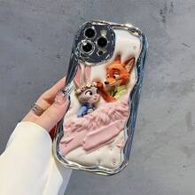 Officially Licensed Disney Zootopia Nick Wilde And Judy Hopps Phone Case, This Protective Phone Case Features A Delicate Print Of Vivid Nick Wilde And Lovely Judy Hopps Standing Side By Side With Gentle Line Art And Soft Gradient Tone Layout, Decorated With Subtle City Silhouette And Faint Star Element Details Against A Clean Neutral Background, Made With Flexible, Durable TPU Material To Protect Against Everyday Scratches, Bumps, And Minor Impacts, With A Raised Camera Frame Printed With Subtle Decorative Letter Patterns For Extra Lens Protection, Slim And Lightweight Construction That Adds Minimal Bulk And Fits Easily In Pockets And Bags, Compatible With IPhone 17, 16, 15, 14, 13, 12, 11 Pro Models, Making It A Charming Choice For Zootopia Character Fans And Disney Lovers, Ideal For Birthdays, Holidays, Or Any Special Occasion To Surprise Family And Friends. - 銀色 - 查看 5