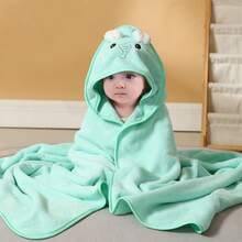 1pc Soft Absorbent Baby Hooded Bath Towel, With Cute Animal Pattern, Breathable And Comfortable, Suitable For Children Shower And Wrap - Multicolor - View 9