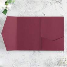 25pcs Tri-Fold Pocket Wedding Invitation Cards With Envelopes, Minimalist Style Suitable For Engagement, Christening DIY Invitations, Size 5*7 Inches, Customizable, Christmas Cards - 25pcs - View 11
