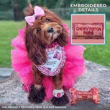 1 pieza Juguete de perro de peluche de poliéster duradero - Hueso rosa lindo con chirrido, bolsa de masticación dental interactiva apta para todas las razas y tamaños de perros, regalo perfecto para mascotas - Multicolor - Ver 4
