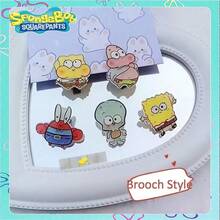 SpongeBob SquarePants 10 pièces/5 pièces Broche "Famille" mignonne et amusante, convenant pour être attachée aux vêtements, sacs ou sacs à dos. Excellent comme cadeau amusant pour les amis et la famille, récompenses en classe ou faveurs de fête. Idéal pour les anniversaires, la fête des mères, la saison des mariages, la Saint-Valentin, Thanksgiving et le Nouvel An. (Styles aléatoires) - Multicolore - Voir 7