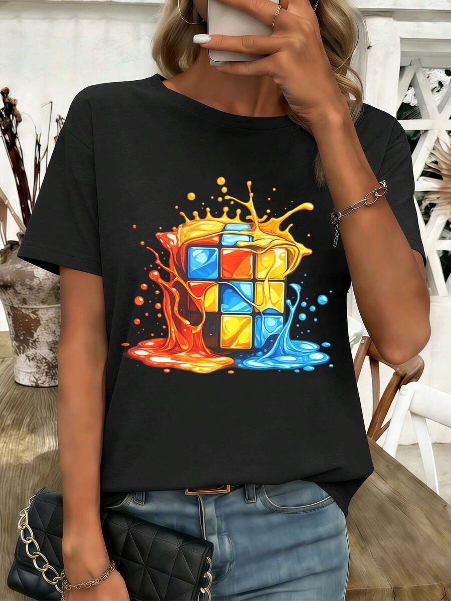 Women T-Shirts - Black - View 1