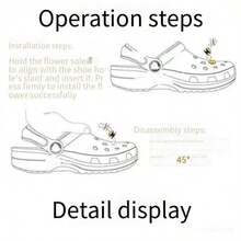 8/12/16/20 peças Decorações para Sapatos Clogs, Formato de Pato Fofo, Destacáveis, Brilham no Escuro, Adequados para Sapatos Clogs DIY, Acessórios Artesanais para Praia de Verão, Adequados para Furos de Sapato de 8-10mm. Este Produto Não Inclui os Sapatos, Apenas as Decorações para Sapatos. - Ver 2