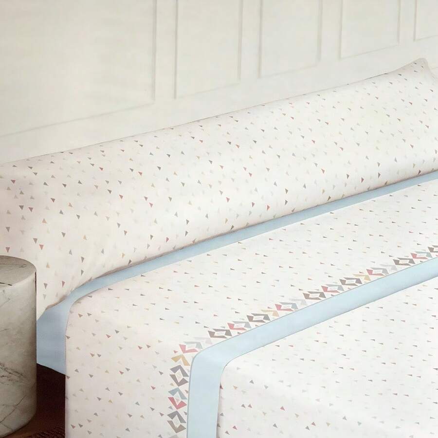Summer Polyester Sheet Set, Quick-Drying And Soft, With A Variety Of Floral And Geometric Prints For A 105cm Bed - Modelo A - 查看 1