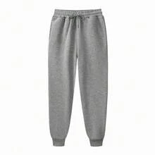 Pantalones de chándal informales para hombre, pantalones deportivos para correr, entrenamiento, gimnasio, trotar, pantalones largos para mujer, pantalones sueltos con cordón, moda en 11 colores - Gris - Ver 6