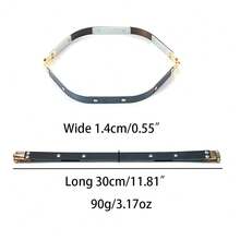 Khung kim loại lót 15,5-30cm với khóa lò xo linh hoạt - màu đen - Xem 10