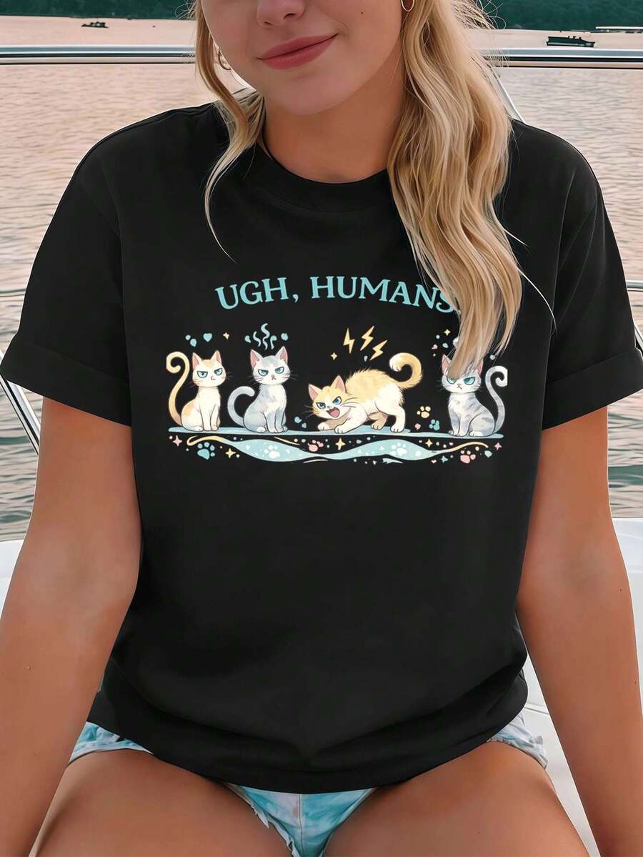Women T-Shirts - Black - View 1