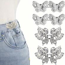4 chiếc đai siết eo quần jeans, đai điều chỉnh eo liền mạch không cần dụng cụ, đai điều chỉnh eo quần jeans, khóa bướm nhanh chóng - A - Xem 8