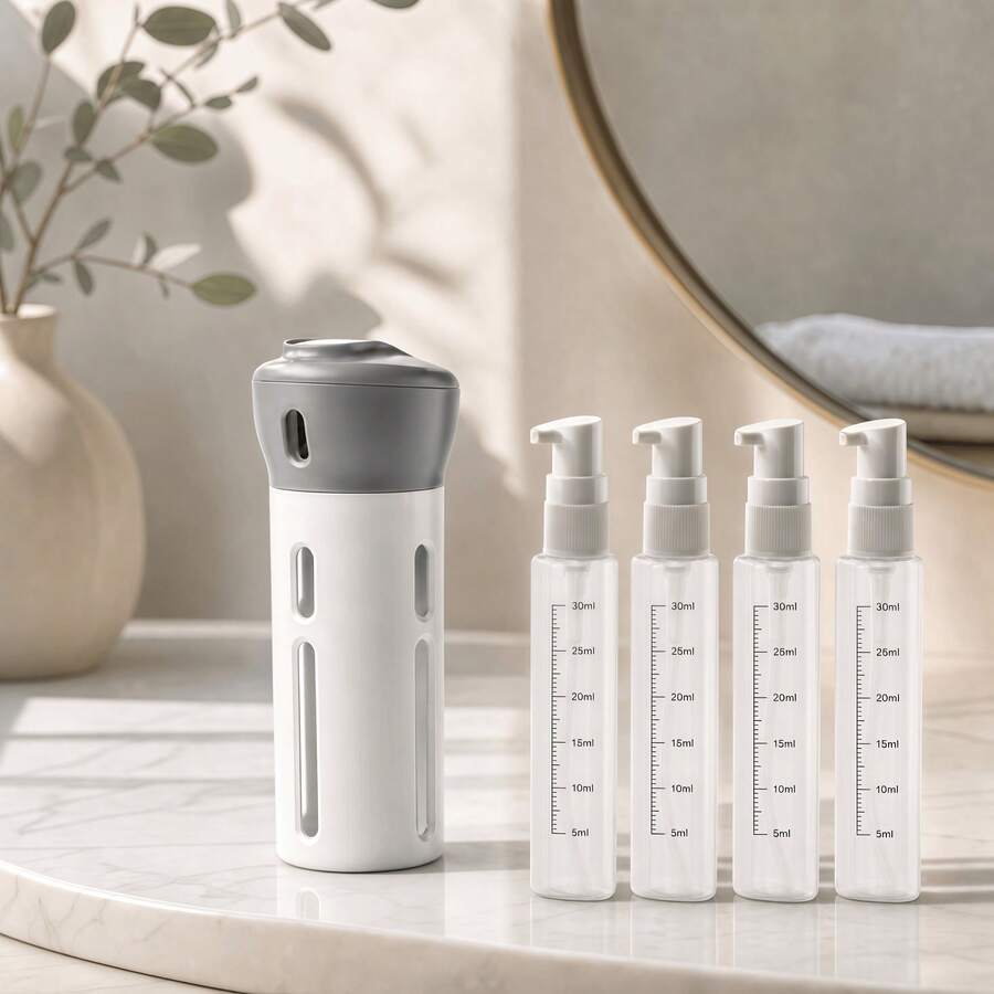 4-In-1 Leak-Proof Refillable Travel Bottles, Compact Liquid Containers Suitable For Travel And Daily Use - Multicolor - View 1