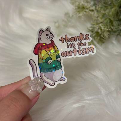 Thank You, These Are Stickers Related To Autism And Psychological Well-Being. They Are Motivational, Scratch-Resistant, And Durable, Making Them Perfect For Use On Laptops, Motorcycles, Toolboxes, Guitars, Scooters, Car Surfaces