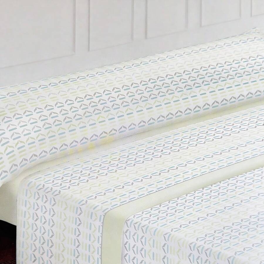 Summer Polyester Sheet Set, Quick-Drying And Soft, With A Variety Of Floral And Geometric Prints For A 105cm Bed - Modelo B - 查看 1