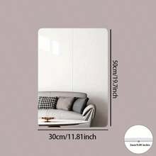 1pc Floral Acrylic Mirror Wall Sticker, Self-Adhesive And Curing Required. This Is A Wall Decor Product With Mirror Effect, Suitable For Home, Children's Room, Kindergarten, Theme Restaurant And Bathroom. - Silver - View 13