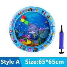 Alfombra de juego de agua sensorial para gatos con peces, cama de agua inflable gruesa, juguete sensorial para perros y mascotas, diversión interactiva - Modelo C con bomba - Ver 5